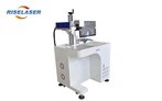 30W Fiber Laser Marking Machine dengan Rotary